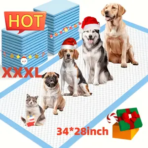 34" X 28" XXXXL Super Absorbent Dog Pee Pads - Leak-Proof, Odor-Control, Disposable Pet Piddle Pads for Easy Potty Training And Accidents - Perfect for Dogs, Puppies, Cats, Different Pet Urine Pads, Pet Supplie