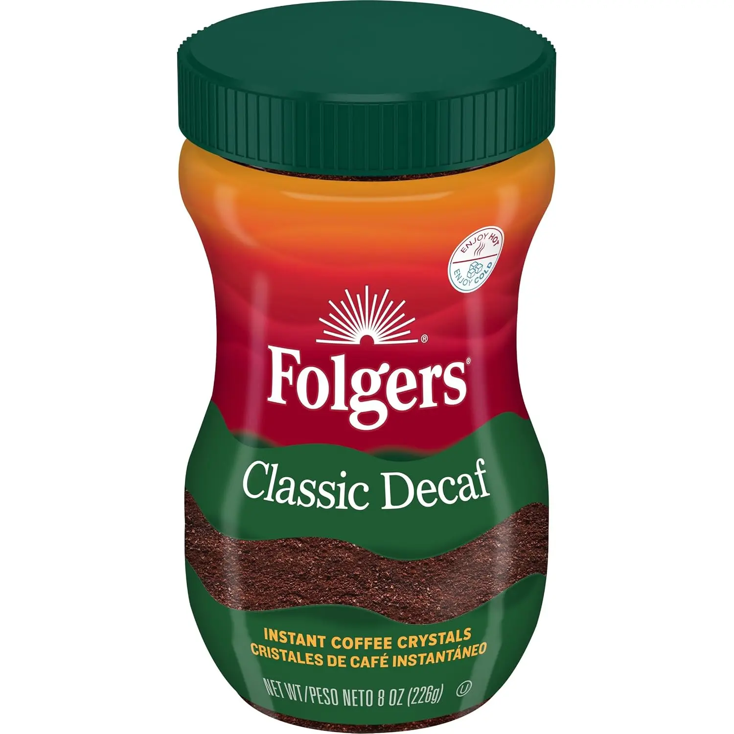 Folgers Classical Decaffeinated Instant Coffee - 8oz Jar