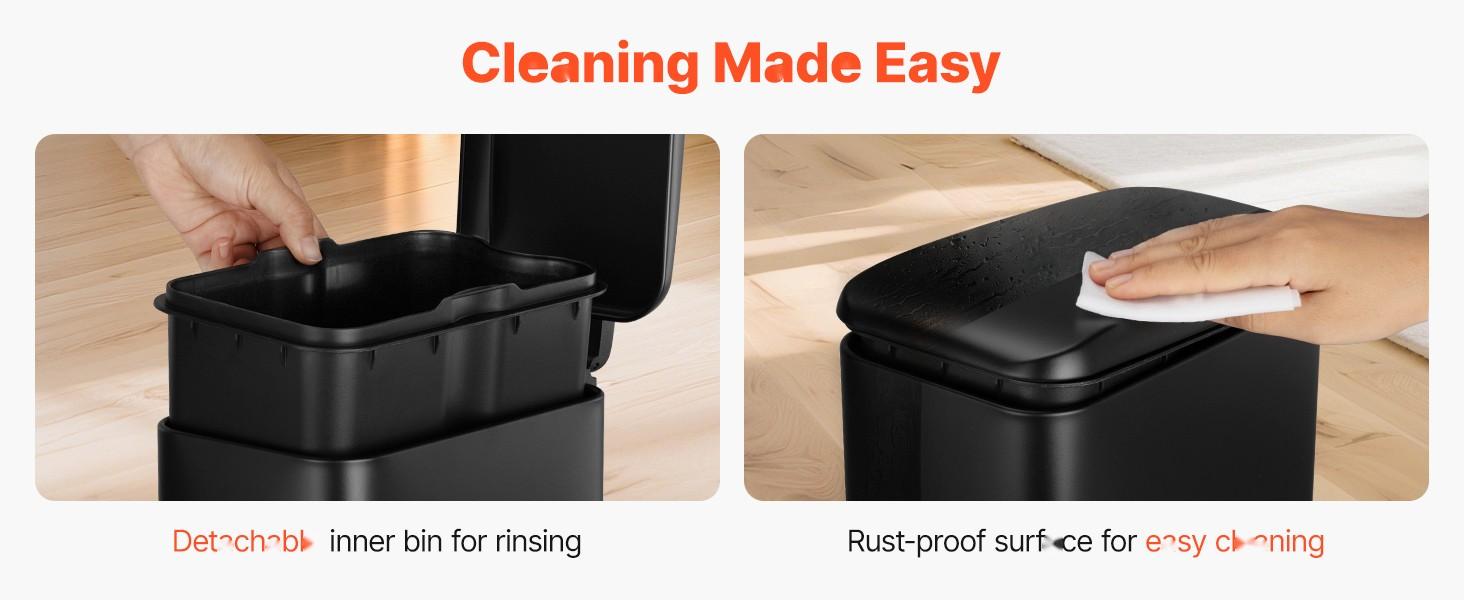 Space-Saving Slim Bathroom Trash Can With Pedal And Soft-Close Lid, 11.4 x 5.71 x 10.7 Inch, 6L Steel Garbage Can With Detachable Inner Bin, Suitable For Kitchen, Home, Dorm, Office, Black Space-Saving Slim Bathroom Trash Can With Pedal And Soft-Close Lid, 11.4 x 5.71 x 10.7 Inch, 6L Steel Garbage Can With Detachable Inner Bin, Suitable For Kitchen, Home, Dorm, Office, Black