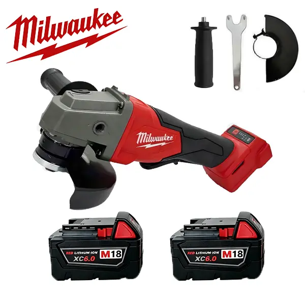 Milwaukee M18 2880-20 Brushless Angle Grinder - 4-1/2" & 5" Size, Paddle Switch, Rapid Brake for Weld Grinding, Construction outdoor high-quality site job hardware hand tool accessory