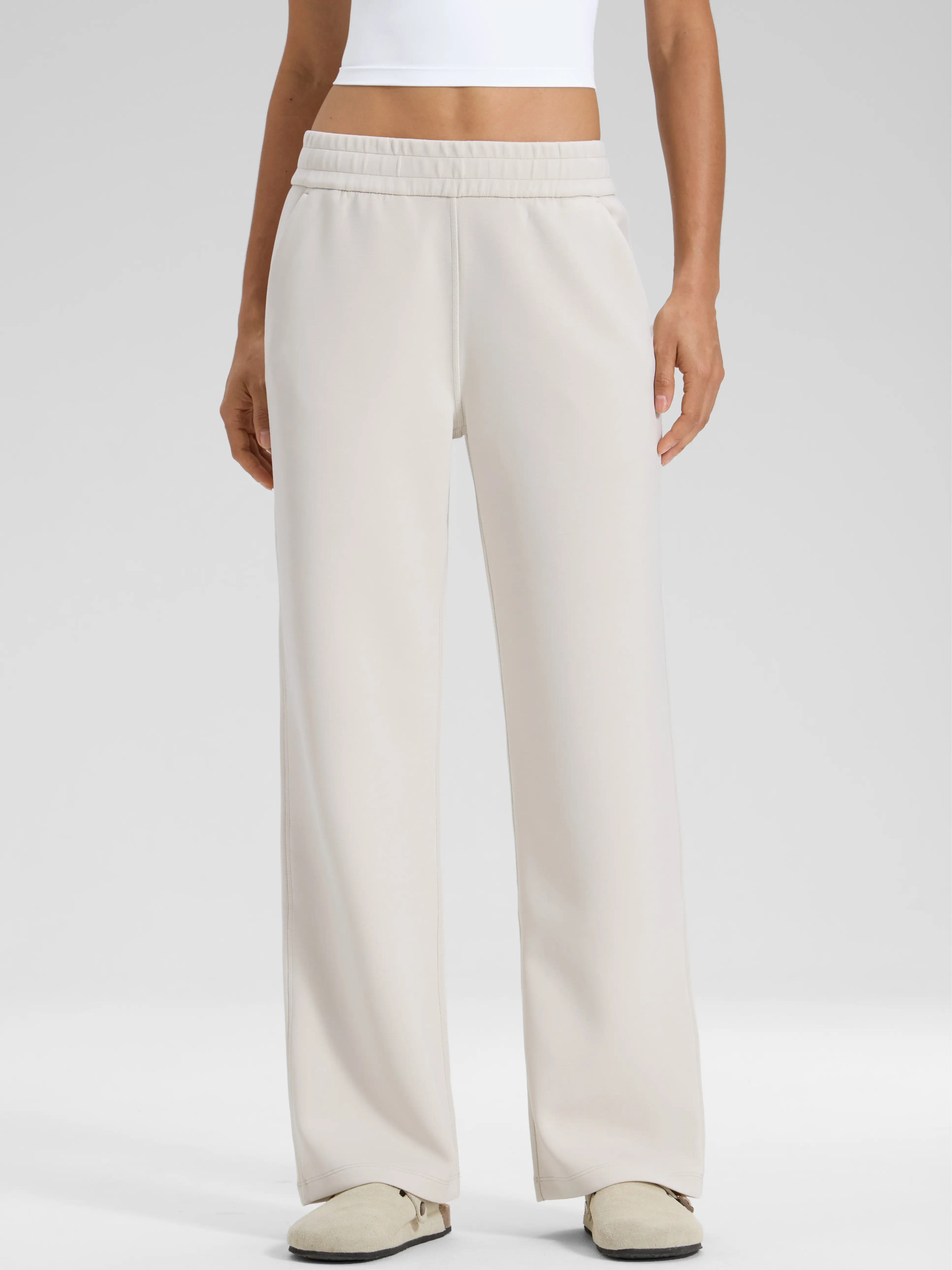 CRZ YOGA SoftAura Wide Leg Sweatpants Women 29”/ 31"/32" Modal Lightweight Travel Pants with Pockets
