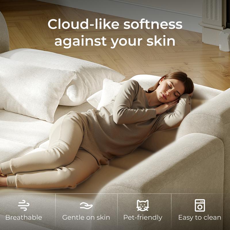 [New Year Deals] Modular loveseat with Ottoman, L-Shape boneless sectional couch, Customizable Sectional Couch, Living Room Furniture,Free Combination Design Sleeper Sofa, Gifts for the Whole Family: Husband & Wife, Mom & Dad