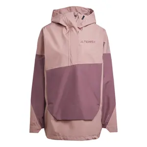 adidas Womens Terrex Xploric 2.5L Climaproof Anorak Half Zip Athletic Outerwear Casual - Pink