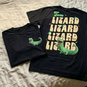 Two Sided Retro Tom Lizard Shirt, Cute Cartoon Lizard Tee, Animated Character Shirt, Zoo Lover Gift, Reptile Fan Apparel, Disneyland Family Trip Outfit, Fun Theme Park Shirt, Animal Lover Graphic Tee