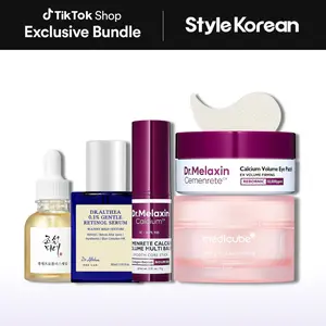 [Stylekorean] Anti-Aging Routine Set - Dr.Melaxin Cemenrete Calcium Volume Multi Balm & Eye Patch, Dr.Althea 0.1 Gentle Retinol Serum, Medicube Triple Collagen Cream 4.0, Beauty of Joseon Glow Serum: Propolis+Niacinamide