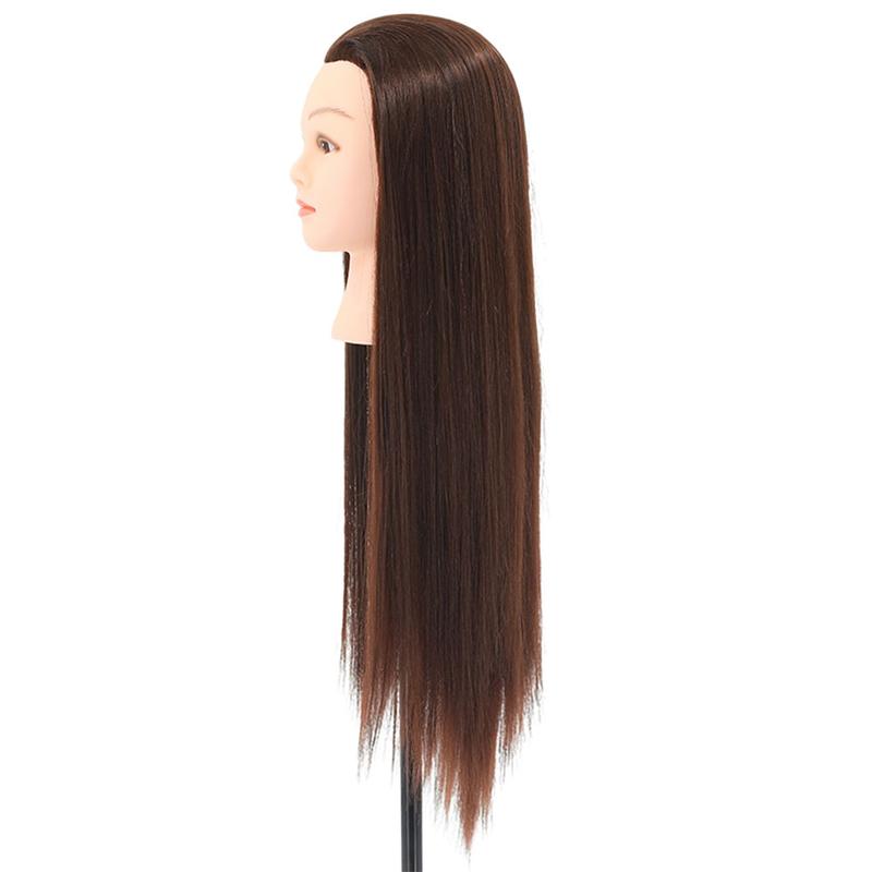 Mannequin Head with Straight, 24-26 Inch Doll Head for Cosmetology & Hairdresser Training, #6 Light, Single Pack