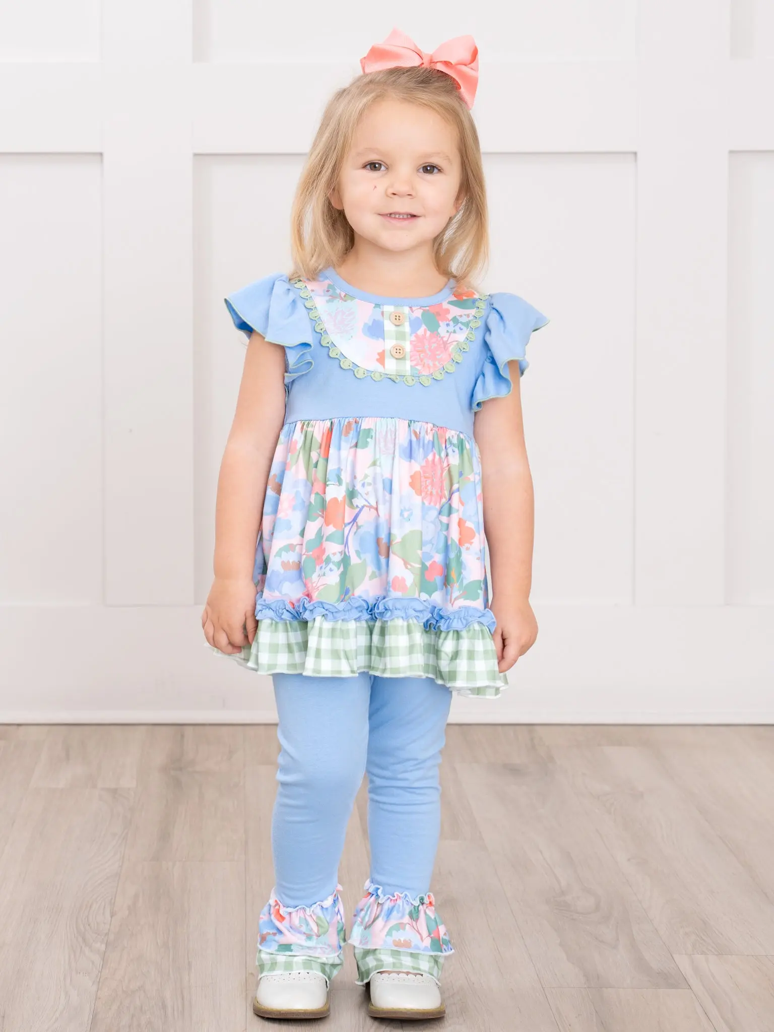 Springtime Flutter Floral Ruffle Outfit - TikTok Shop