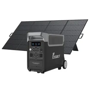 FOSSiBOT F3600 Portable Power Station, 3840Wh LiFePO4 Battery with 6×3300W(Surge 6600W) AC Outlets, 1.8H Full Charge, UPS, PD 100W, LED Flashlight, Solar Generator for Camping RV Home Use