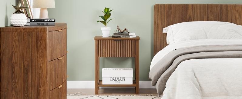 Giratree 2 Pcs Nightstand, Side Table with Drawer Modern End Table with Storage Accent Bedside Farmhouse Tables Accent Table for Living Room, Bedroom and Small Space