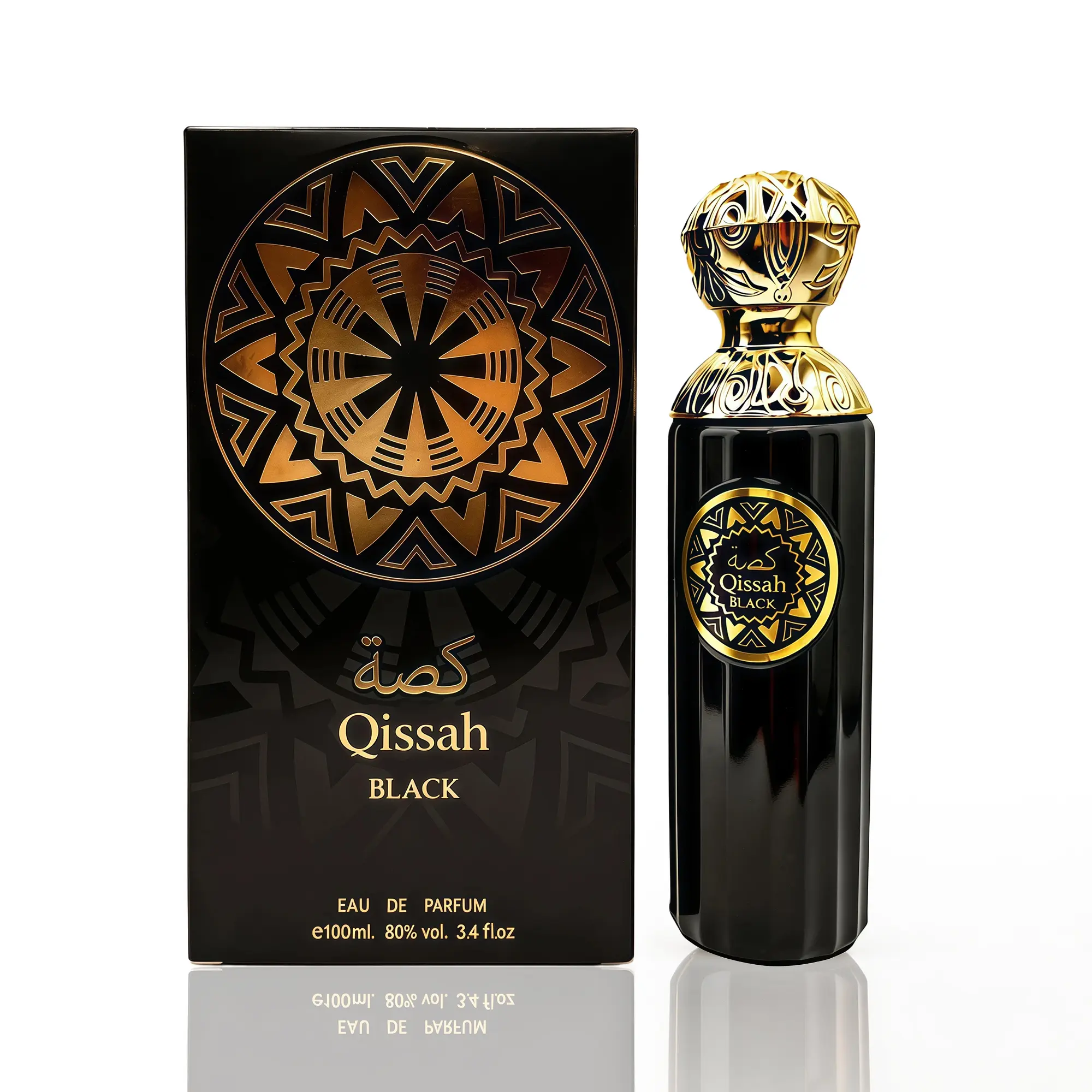 KLOTHERY Qissah Black Eau de Parfum Unisex 100ml - Oriental Woody Floral Fragrance with Saffron Praline Cedarwood Long-Lasting Luxury Scent Exquisite Gift for Him or Her