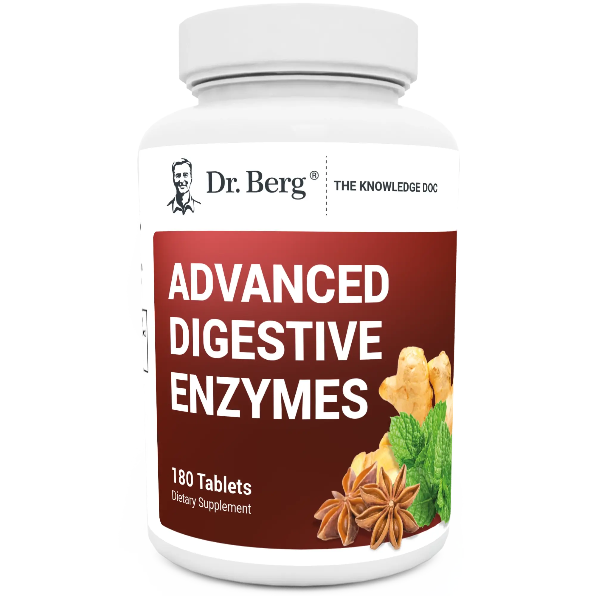 Advanced Digestive Enzymes with Apple Cider Vinegar and Pancreatin - 180 Tablets Fitness Supplement Edible Dietary Healthcare Vitamin