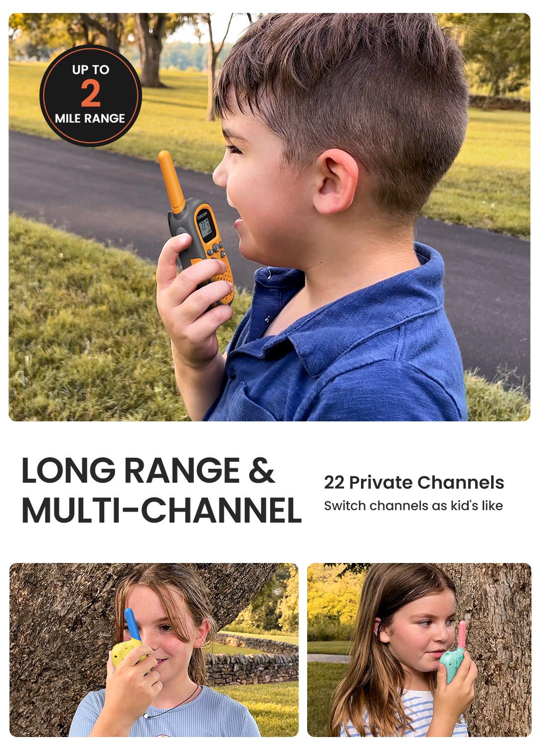 FOREDOM Kids Walkie Talkies FD666 Outdoorfun Toy Walkie Talkies Long Range for Boys & Girls Age 3+