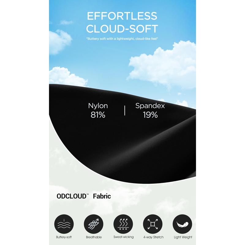 ODODOS Cloud Feeling Straight Leg Pants with Back Pocket for Women, High Waist Casual Lounge Yoga Pants- 28" / 30" Inseam