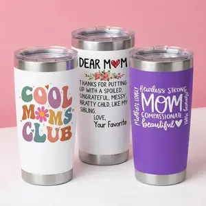 Funny Mom Tumbler 20oz Double Wall Insulated Stainless Steel Cup - Cute Mother’s Day Gift for Mom, Trendy Reusable Vacuum Insulated Coffee Tumbler