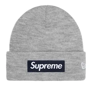 Supreme New Era Box Logo Beanie FW25 Grey