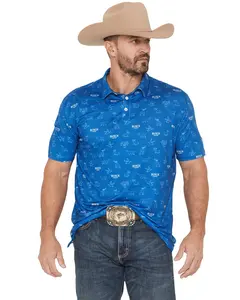 Buckwear Men's Busch Light Repeat Short Sleeve Stretch Polo - 5562