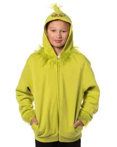 Grinch Hoodie Dr Seuss Boy's How The Grinch Stole Christmas Kids Grinch Character Zip-Up Jacket