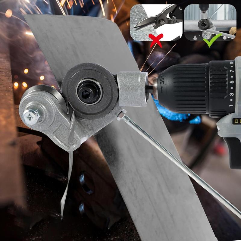 VAYWET Upgraded Sheet Metal Cutter Drill Attachment, For 12V Machine Electric Adapter (exclude) Shears Nibbler Drill Cutter Tools Portable Shearing Drill Bit Metal DIY Precision Fast for Cutting Thin Iron Thin White Sheet Steel Tile Aluminum Copper plate VAYWET Upgraded Sheet Metal Cutter Drill Attachment, For 12V Machine Electric Adapter (exclude) Shears Nibbler Drill Cutter Tools Portable Shearing Drill Bit Metal DIY Precision Fast for Cutting Thin Iron Thin White Sheet Steel Tile Aluminum Copper plate
