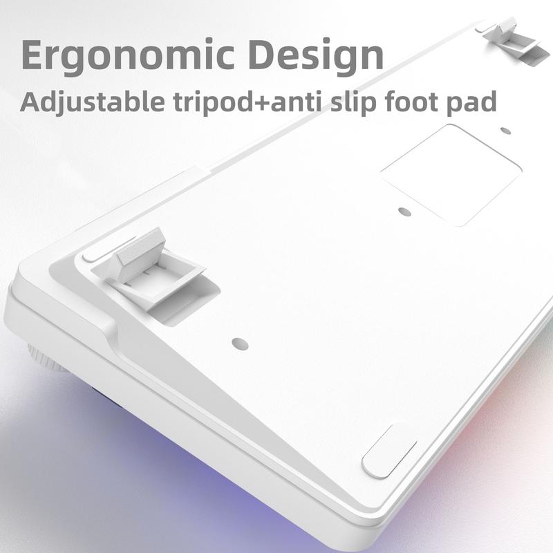 MageGee GK960 Multi-Functional Membrane Keyboard Wired RGB Lighting  Knob Ergonomic OEM Profile Side-Printed Keycaps Dual-System Support for Gaming Office