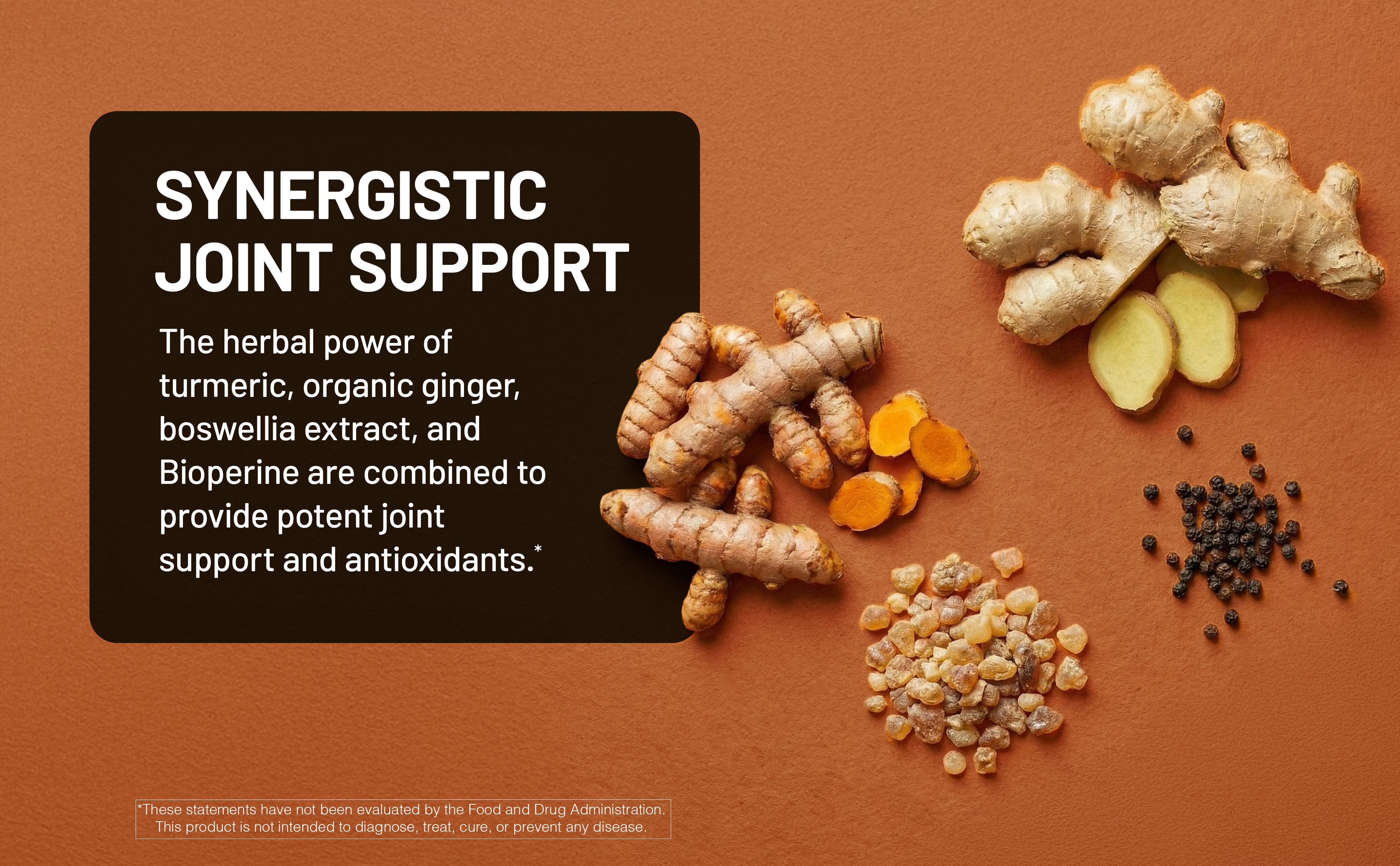 NatureWise Turmeric Boswellia Supplement with BioPerine & Organic Ginger Root - Organic Turmeric 900mg + Boswellia Extract 600mg - Non-GMO, Vegan, USA Manufactured