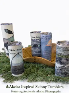 Alaska Inspired skinny tumbler