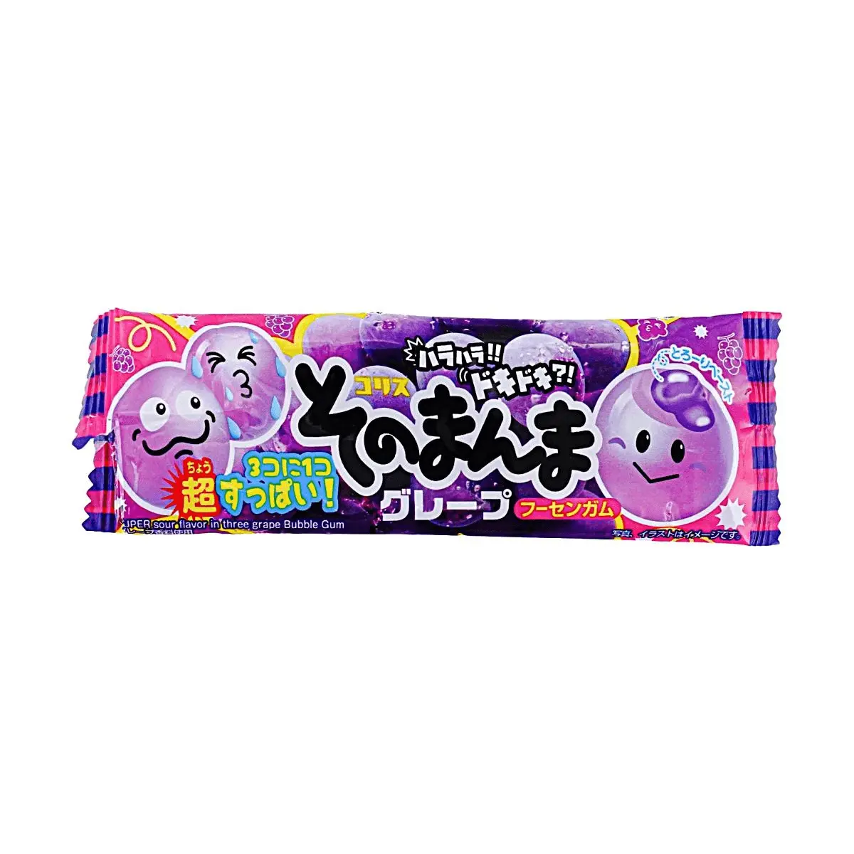 CORIS Japanese Grape Flavored Chewing Gum Snack, 14g - Long-Lasting Freshness, Sweet Taste, Ambient Storage Compatible, Room Temp.