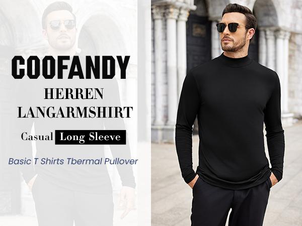 COOFANDY Mens Mock Turtleneck T-Shirts Long Sleeve Solid Color Tees Shirts Basic Casual Slim Fit Pullover T Shirts COOFANDY Mens Mock Turtleneck T-Shirts Long Sleeve Solid Color Tees Shirts Basic Casual Slim Fit Pullover T Shirts