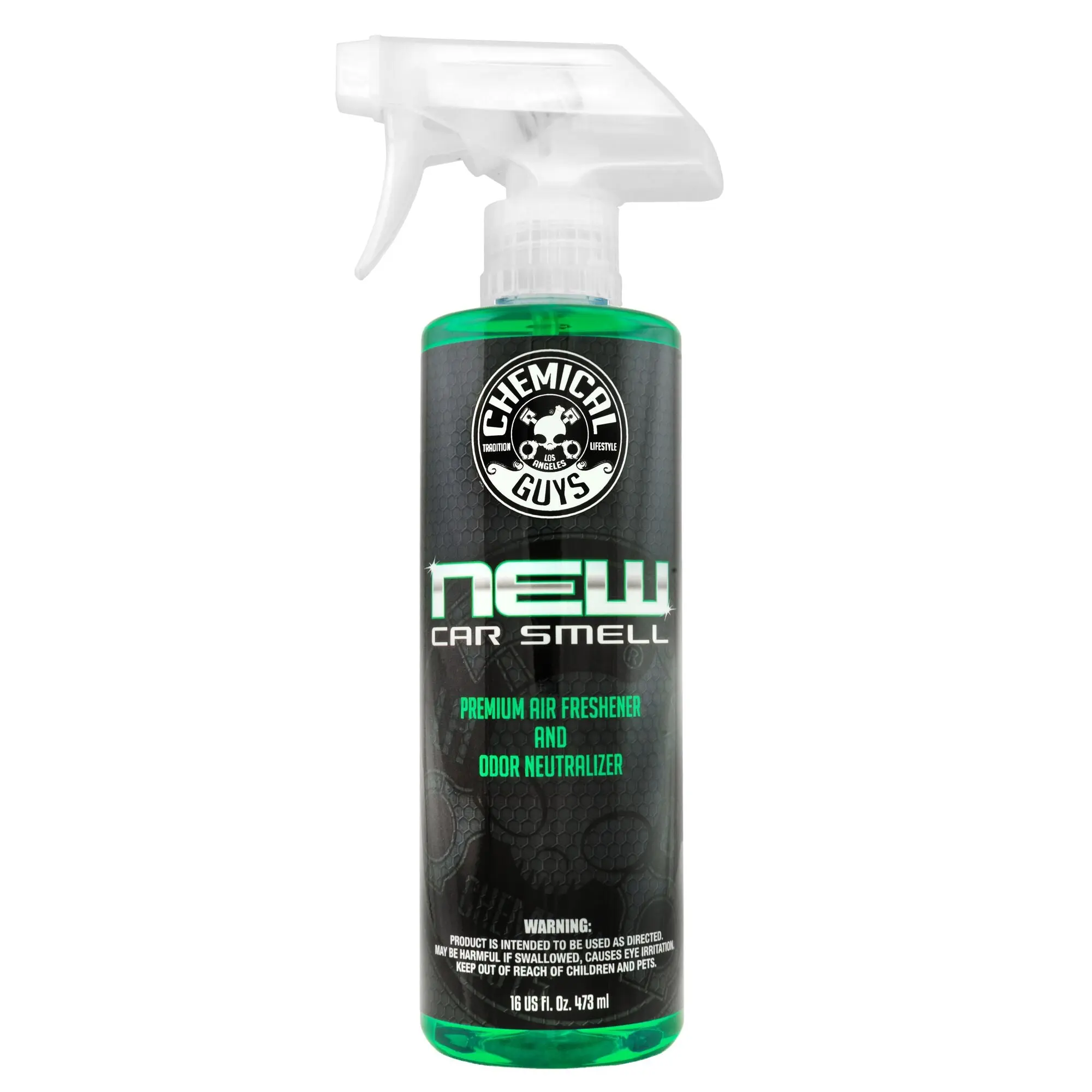 CHEMICAL GUYS New Car Smell Air Freshener & Odor Eliminator – Long-Lasting Spray for Car Interiors, Trucks, SUVs & Home – Removes Bad Odors, Freshens Upholstery, Carpet, AC Vents – Smells Like a New Car – Interior Detailing Essential - Car Air Freshener,,