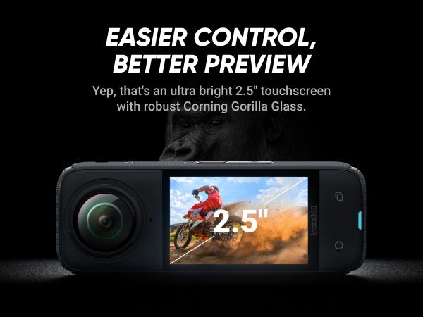 Insta360 X4 - 8K Waterproof 360 Action Camera, 4K Wide-Angle Video, Invisible Selfie Stick, Removable Lens Guards, 135 Min Battery Life, AI Editing, Stabilization, for Sports, Travel, Outdoor