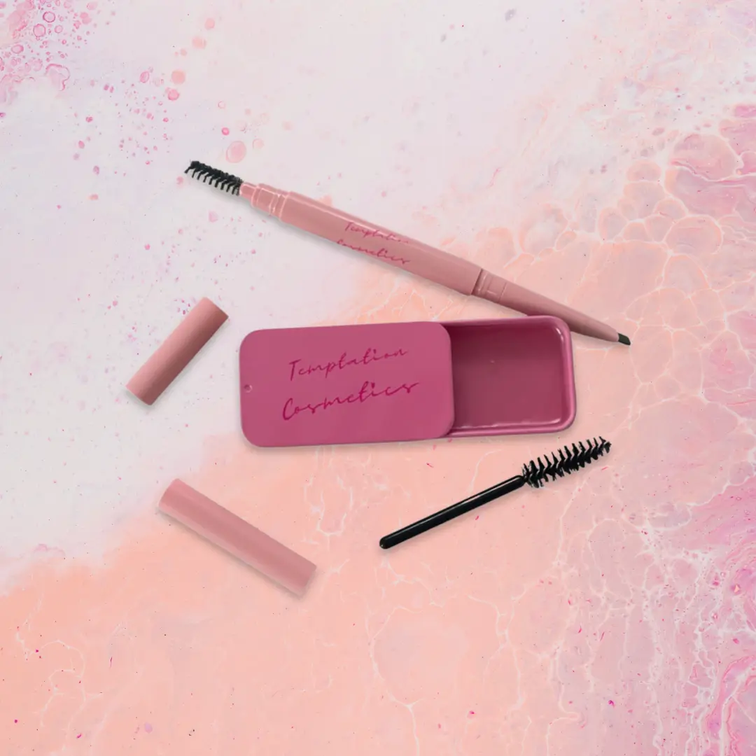 eyebrow soap set with dark brown pencil Stick Long-lasting
