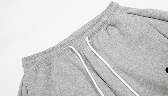 Men's Floral Embroidery Baggy Barrel Sweatpants Elastic Waist Drawstring Casual Y2K Streetwear Loose Fit Vintage Joggers Menswear