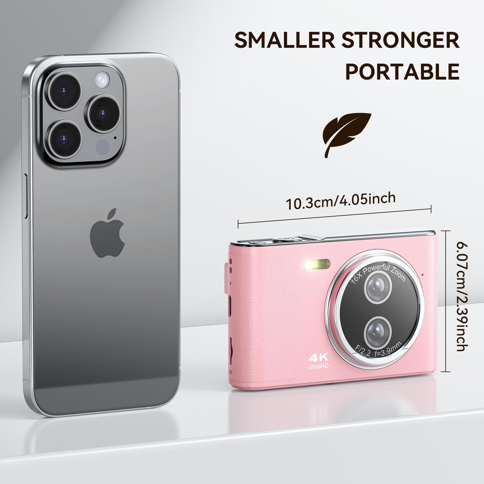 Digital Camera 4K: 48MP Cameras for Teens Photography - Autofocus Photo Camera Gifts Compact Camera for Beginner - Point and Shoot Digital Cameras with 32GB TF Card