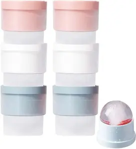 Ice Ball Molds - Set of 6, Slow-Melting Stackable Large Ice Cube Maker,  Round Ice Cube Molds for Whiskey, Cocktails, Bourbon Cocktail, Juice, Beverages, Kitchen Utensils