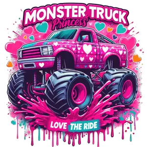 Monster truck, princess, Press-ready, Transfer only, MTO