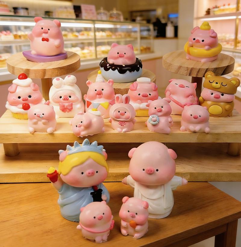 Mini Taba Squishy Toys with Mini Plates, Handmade Value Pack Kids Toys Food-Grade Silicone Relaxation Stick Sensory Fidget Toys For Stress Relief-Soft Squeeze Toys with Keychain Easy Clean