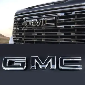 GMC Grille Emblem for 2019+ Sierra 1500 2500HD 3500HD Chrome Matte Gloss Black Badge Replacement