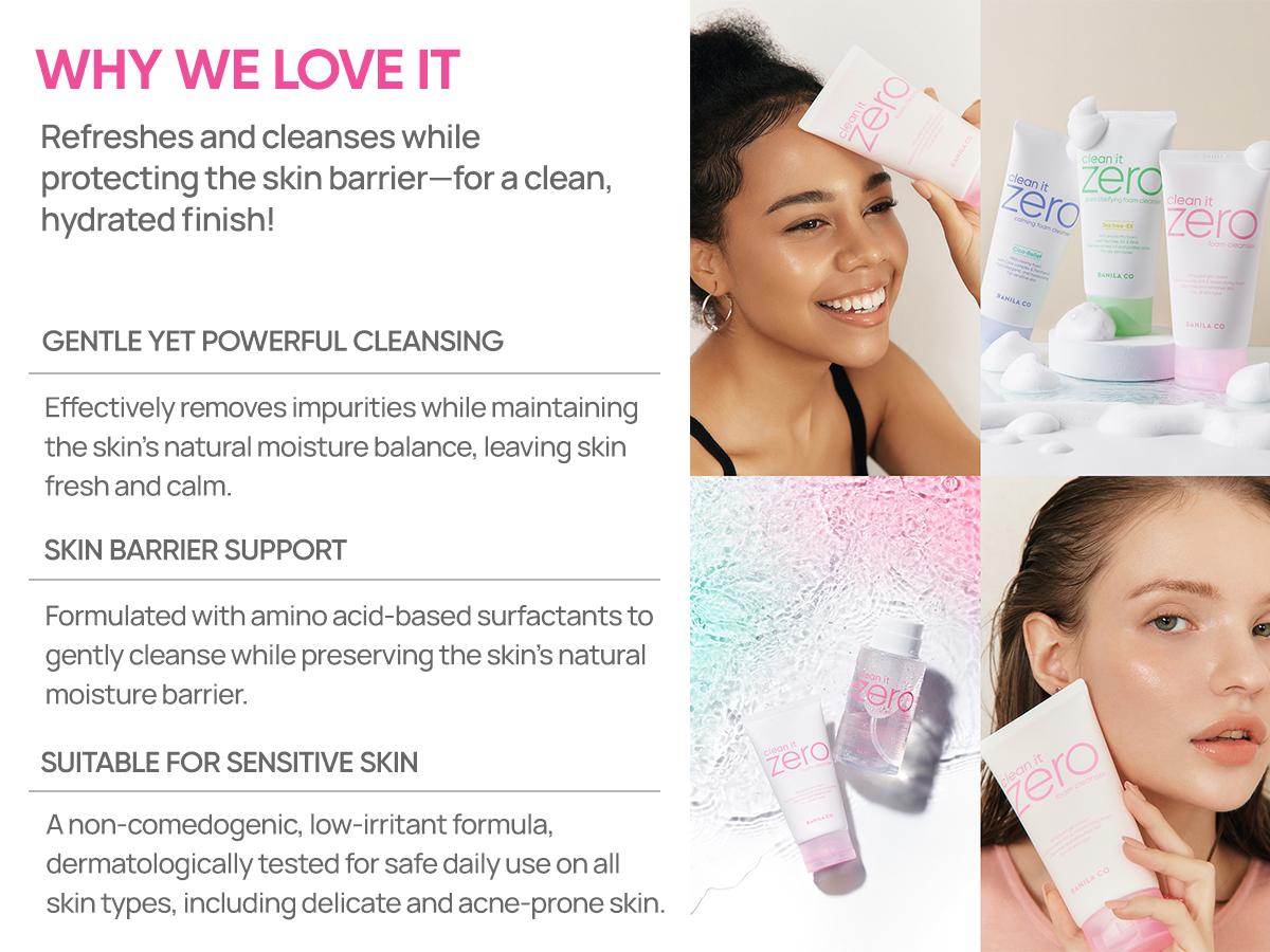 Clean It Zero Original Foaming Facial Cleanser | Moisturizing & Hydrating for All Skin Types