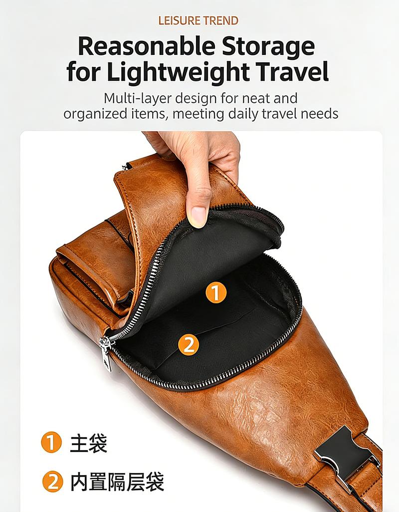 Men Water-Resistant Lychee Texture PU Crossbody Sling Fits Phone Wallet Daily Commute Work School Anime Inspired Small Black Tote Bag Large Capacity Waterproof Travel RFID Multi-Slot Bat Matte Minimalist Green Drywall Tool brown shoulder