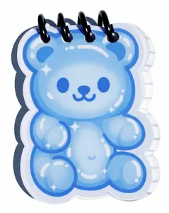 Cute Gummy Bear Shaped Notebooks, Handmade Lined Spiral 3 Sizes Fun Unique Gummy Bear Shape High Quality Lined Sheets Pocket Friendly For On The Go Note Taking