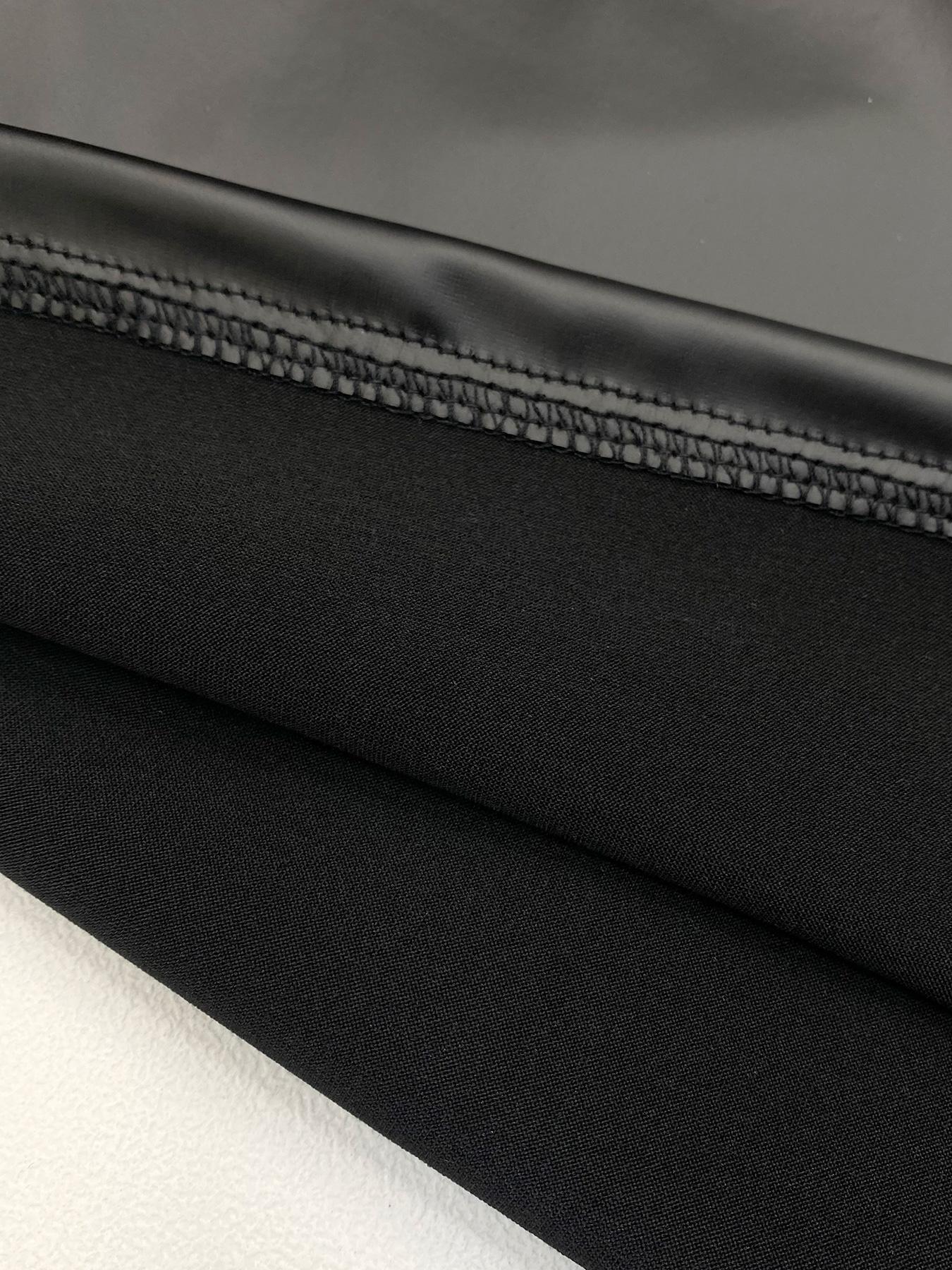 Aswulk Women's Solid Color Lace Patchwork PU Skirt with Zipper and Thin Fleece Inner Lining, Fashionable Bow Belt Mini Skirt for Daily Outdoor Wear, Ladies Bottoms for Spring & Fall & Winter Black Chic