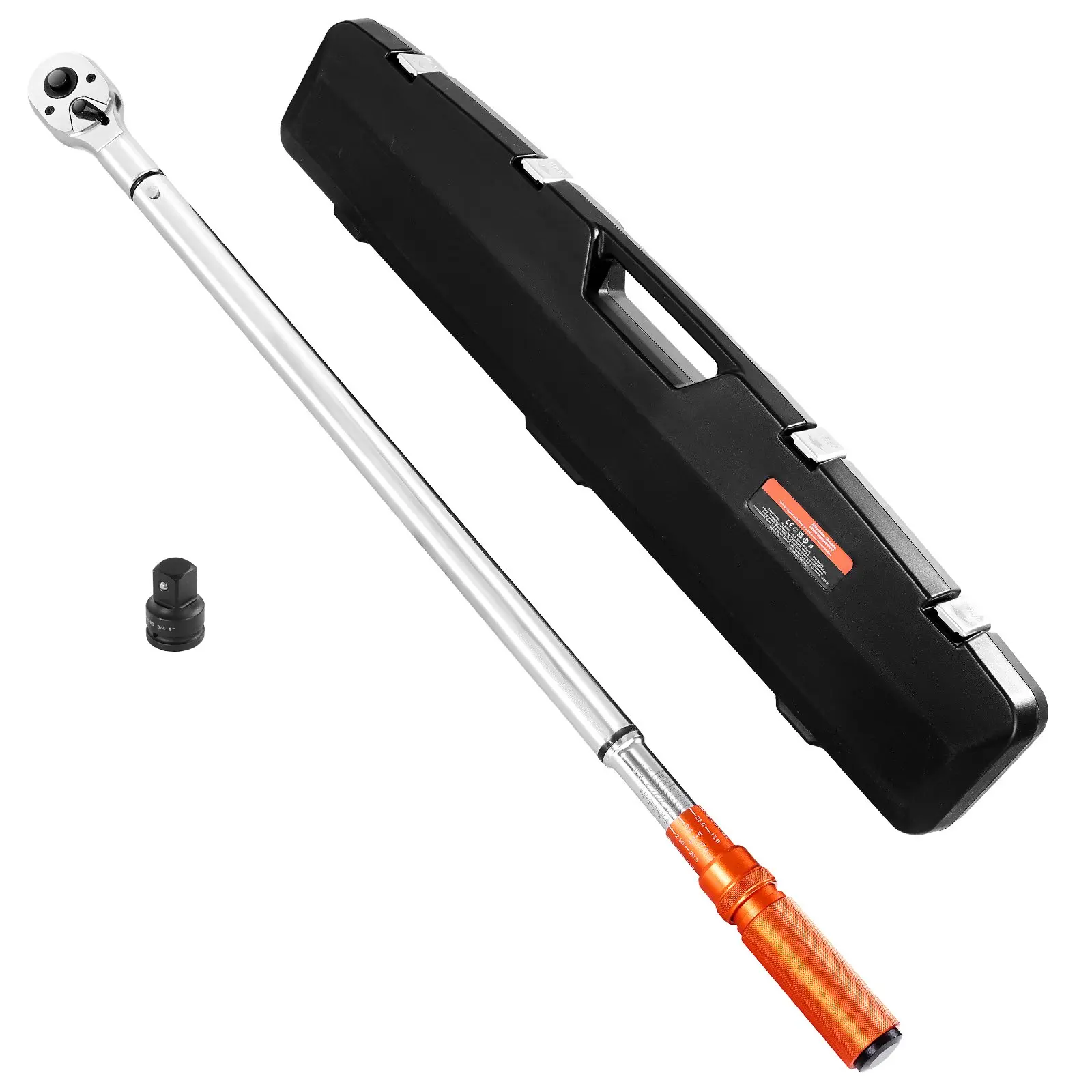3/4 Inch Drive Click Torque Wrench - 100-600 lbf-ft/136-814 N.m, Dual-Direction Work Tools