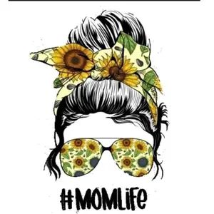 Sunflower Headband #Momlife 2x2 Magnet