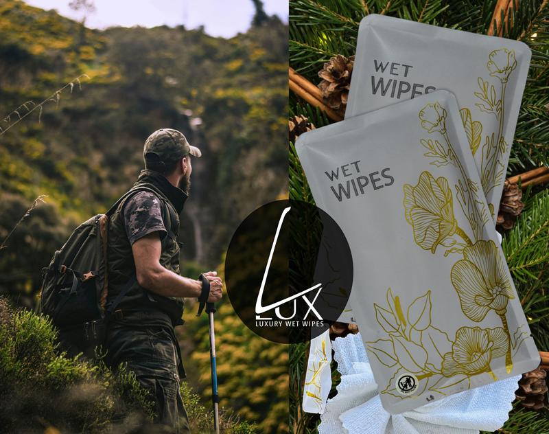 Luxury Wet Wipes – 20 Individually Wrapped Microfiber Textured Cleansing Wipes, Unscented Body and Personal Hygiene Wipes for Women & Men – Refresh Anytime at the Gym, Camping, Travel, or Outdoors.