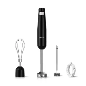 Cordless Hand Blender – 12V Rechargeable Immersion Blender with Whisk & Milk Frother, Variable Speed, USB-C Charging, Perfect for Smoothies, Soup & Baby Food