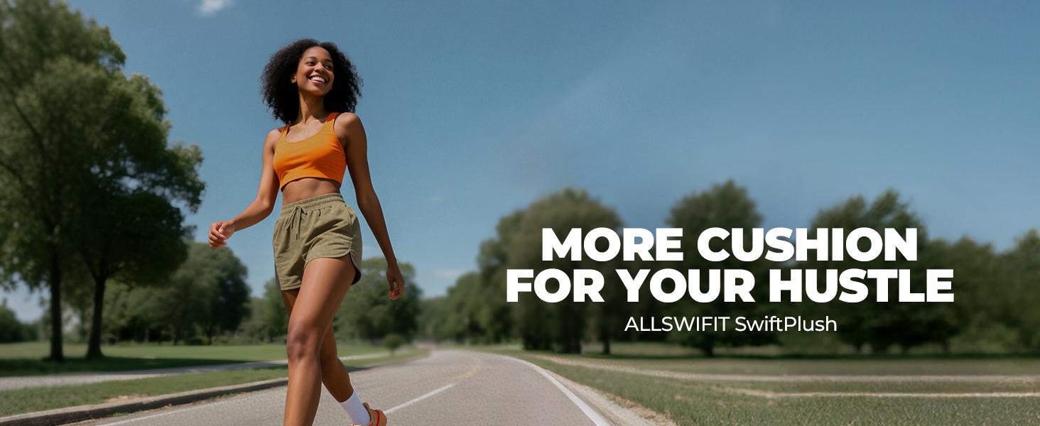 ALLSWIFIT Women's Slip On Walking Shoes Hands-Free Cushion Running Tennis SwiftPlush Non-Slip Comfortable Workout Gym Athletic Fashion Sneakers