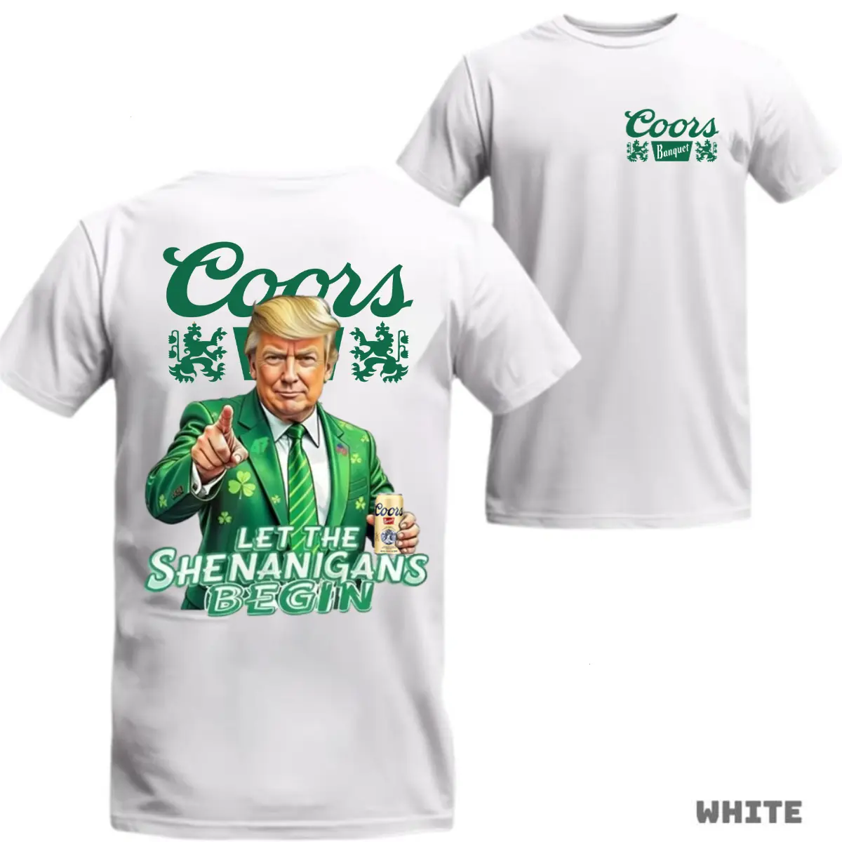 [Ssummer outfits]Trump Co0ors Banquet St. Patrick’s Day T-Shirt/Sweatshirt/Hoodie, Funny Lucky Green Beer Graphic Shirt, Party Drinking Tee for Beer Lovers, For Men and For Women