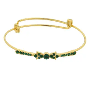 Crystal Expandable Wire Bangle Bracelet