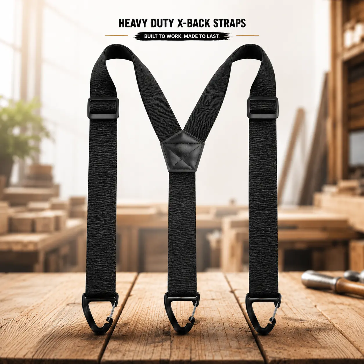 Heavy Duty Hidden Suspenders for Men & Women, 1.5" Wide, Adjustable with 3 Snap Loops for All-Day Comfort work