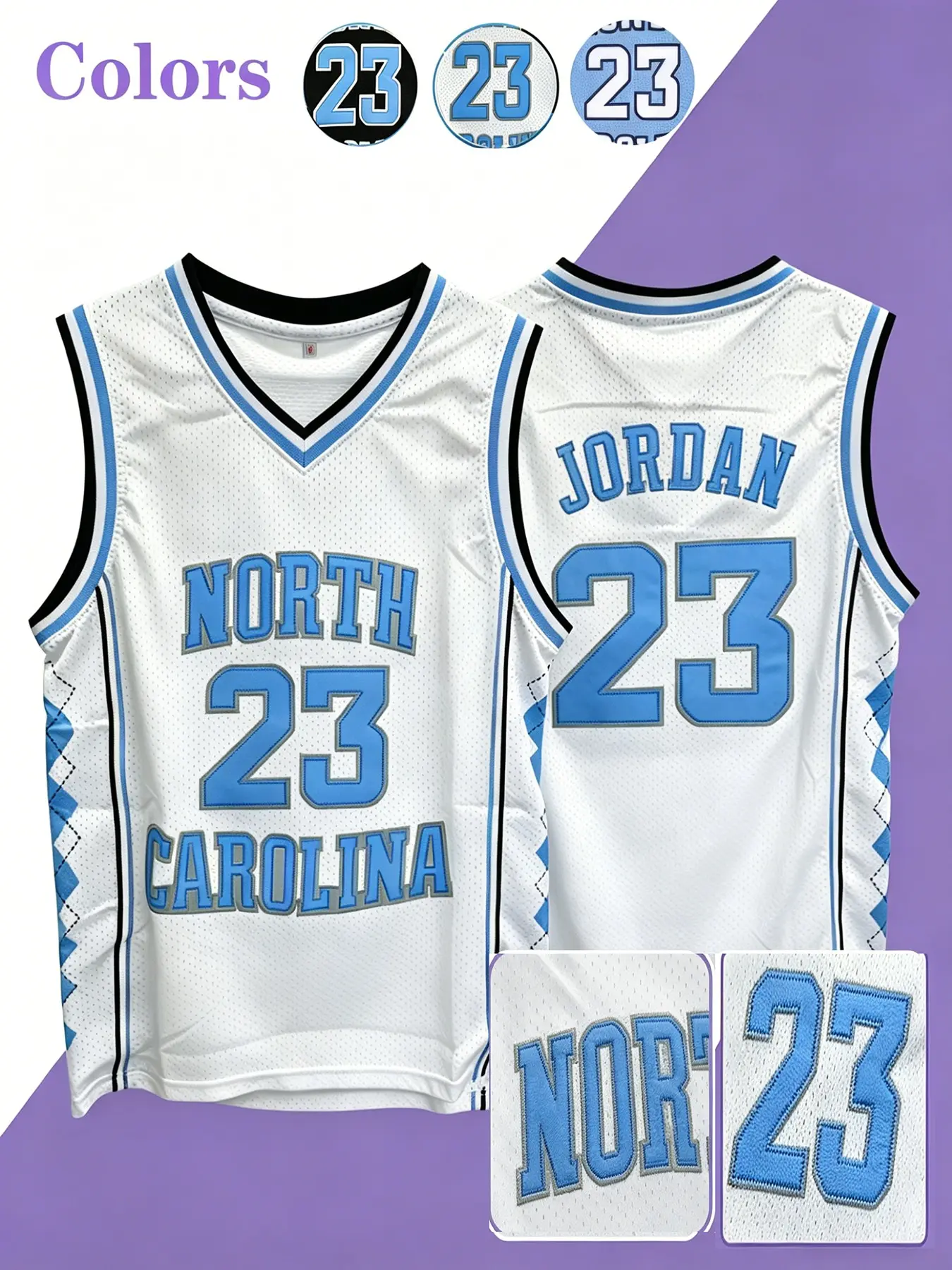 Men's Basketball Jersey No. 23 Vintage Embroidered Breathable Training Top, Workout Tops, Sleeveless Sports Shirt, Embroidered Basketball Jerseys, Athletic Tops S-Xxxl, Basketball Clothing, Sportswear Clothing