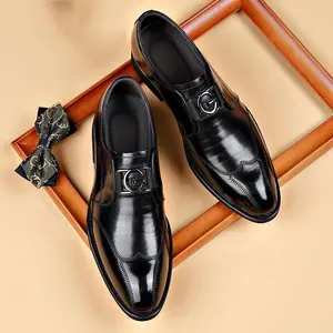 Men's Oxford Dress Shoes Formal Business Leather Shoes, Non Slip Sole for Wedding Party & Ceremony, Classic Lace Up Shoes for Groom and Guests